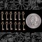 Antiqued Brass Plated Charms Itty Bitty Teeny Weeny Brass Keys - Set of 12 - AB-C129